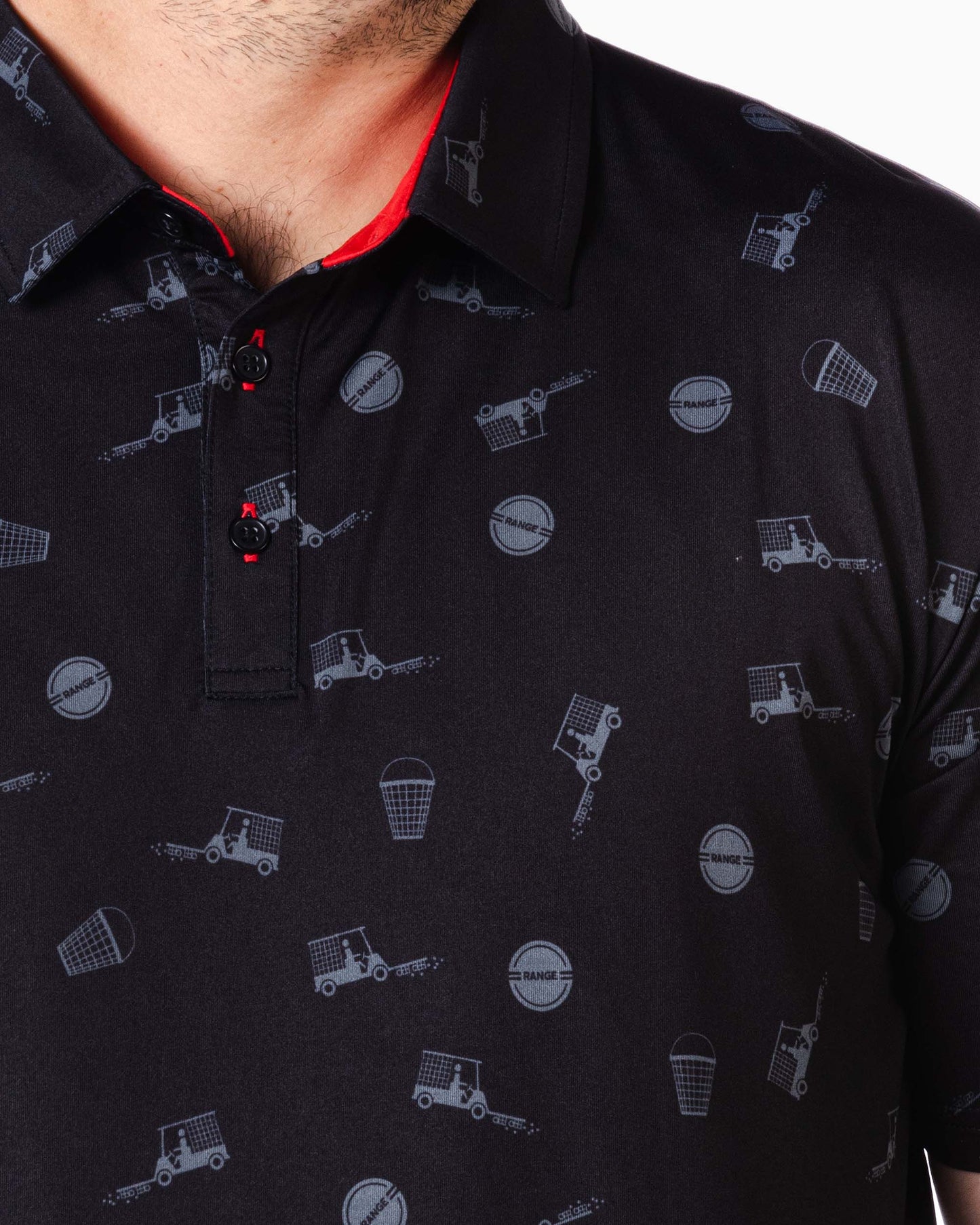 close up of polo on man