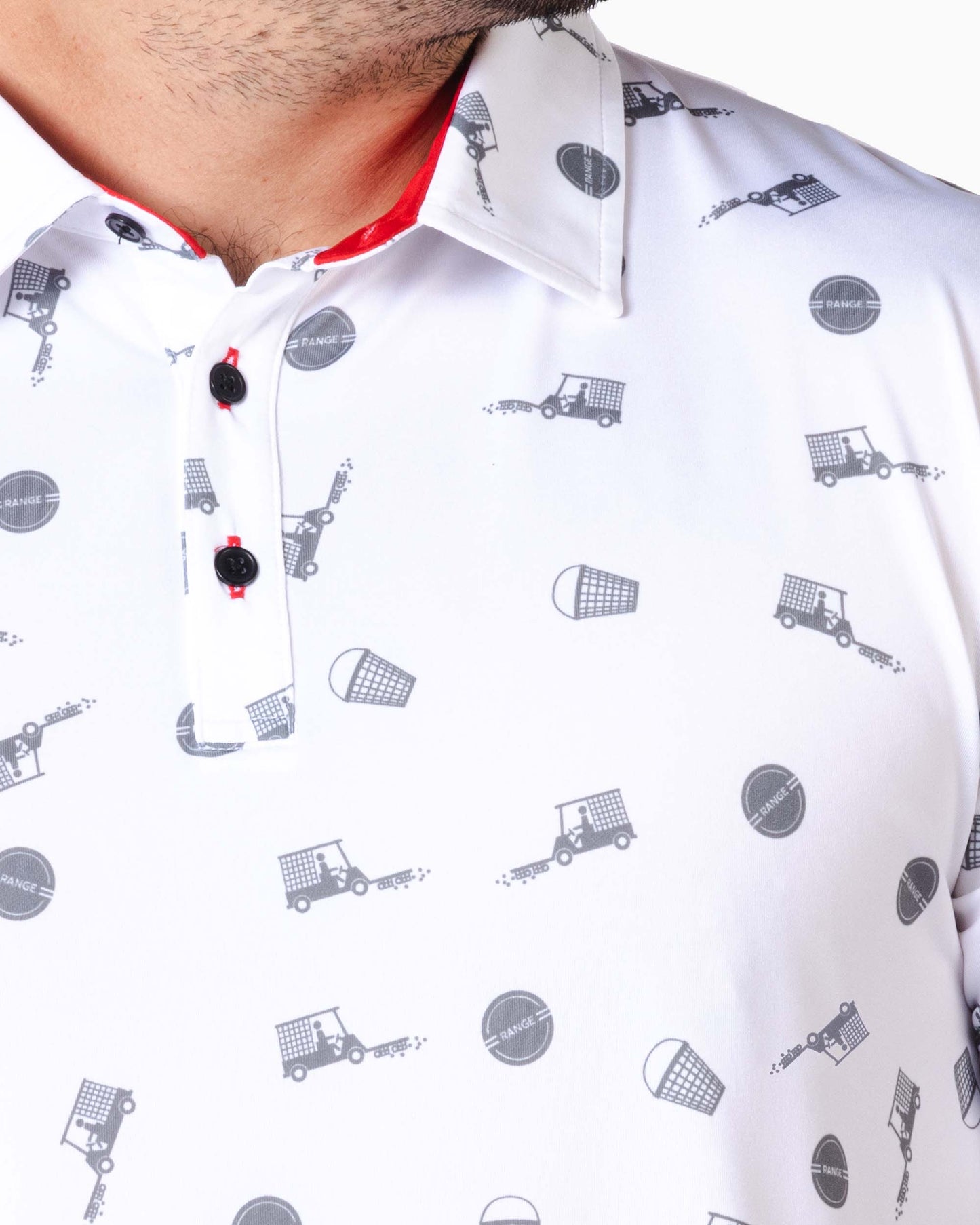 close up of polo on man